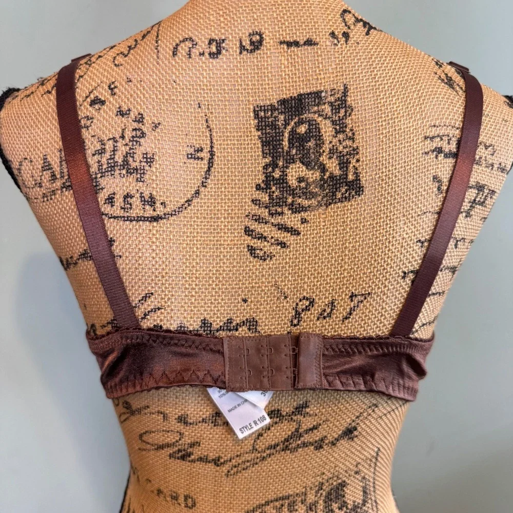 Carnival Lingerie Satin Lace Underwire Bra Brown Style R108 36B